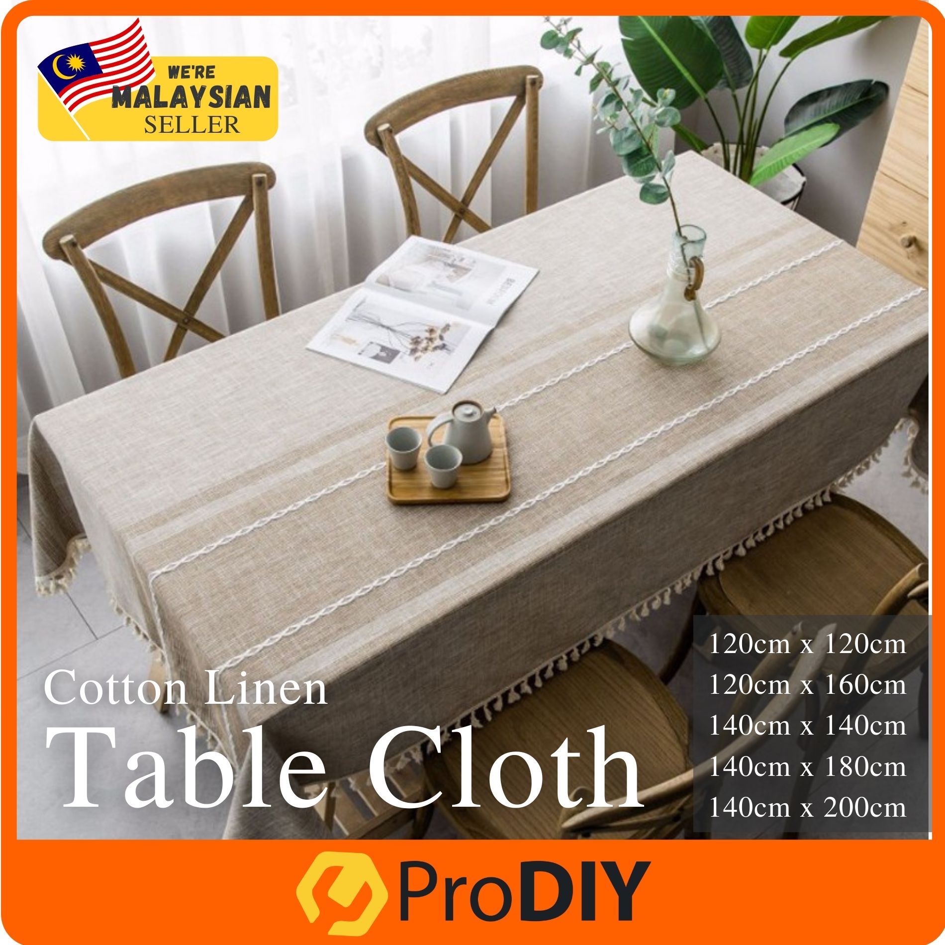 Cotton and linen embroidered table cloth Japanese and Korean simple tablecloth literary washable coffee table cloth
