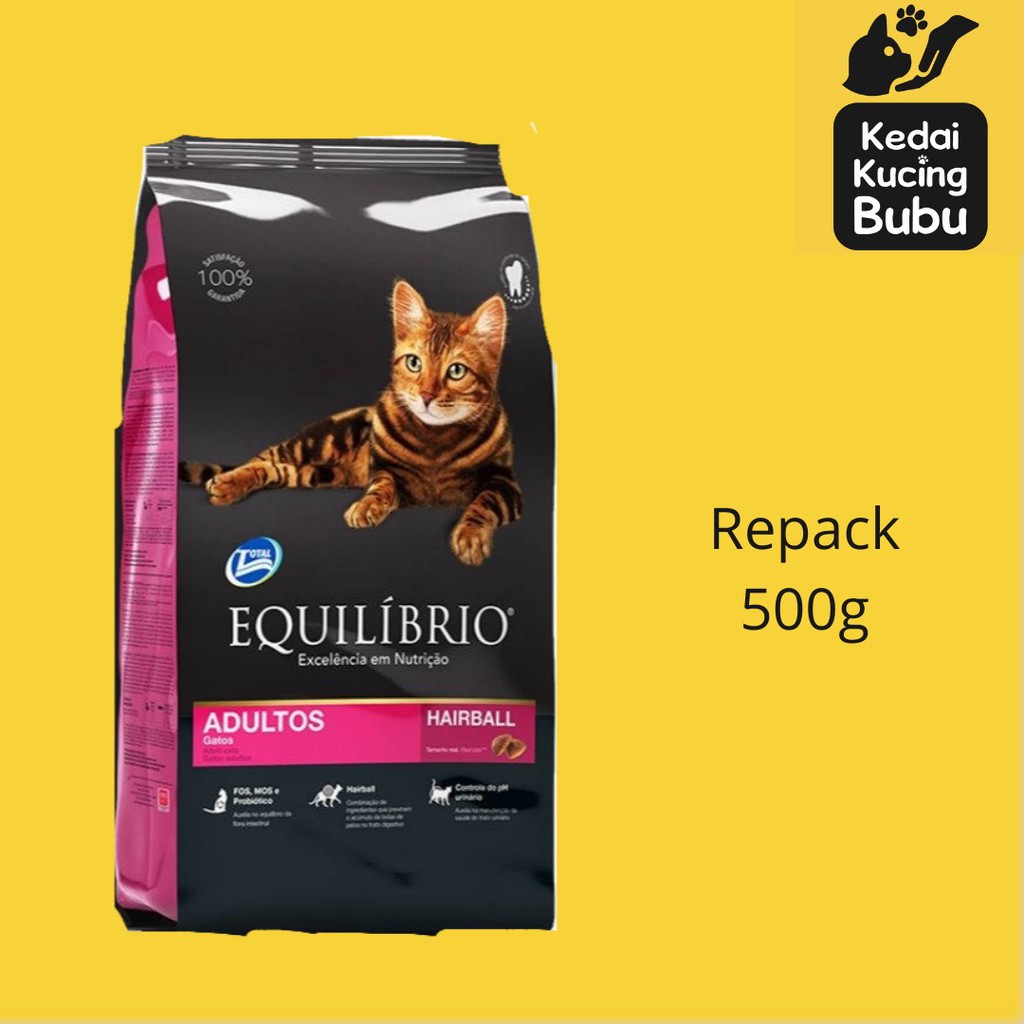 Equilibrio Adult Cat Food Repack 500g JIMAT Shopee Malaysia