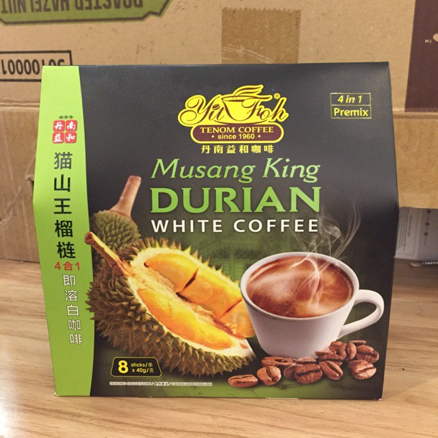 Tenom Coffee Musang King Durian White Coffee 4 in 1