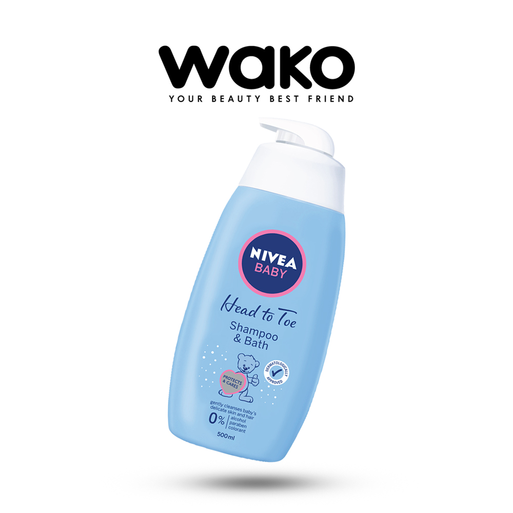 Nivea Baby Head to Toe Shampoo & Bath (500ml) [Wako Beauty] Shopee Malaysia