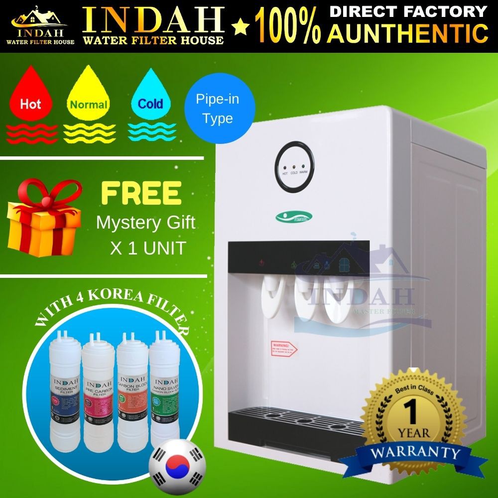 Yamada Mild Alkaline Water Dispenser Hot Normal Cold Model - 389-21/ M10 With 4 JAKIM Halal & Sirim Cert Filter