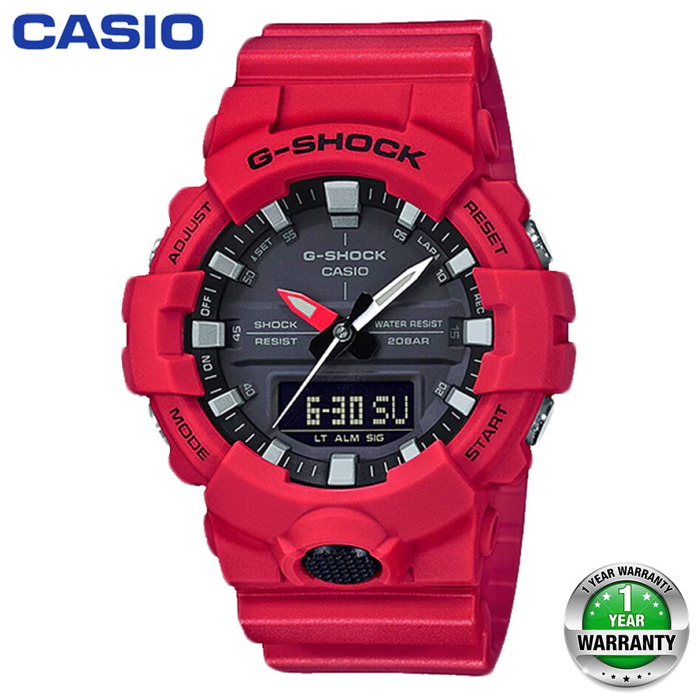 g shock in red colour