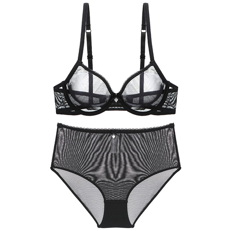 black high waisted underwear set