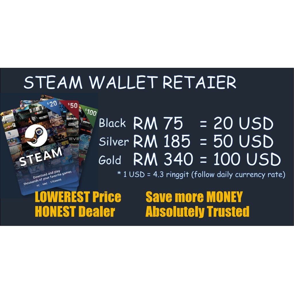 STEAM WALLET CODE GIFT CARD LOWER THAN MARKET PRICE ...