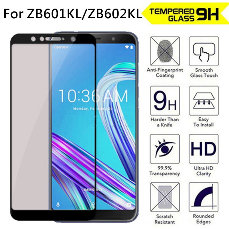Asus Zenfone Max Pro M1 Zb602kl Zb601kl 2018 Full Coverage Tempered Glass Screen Protector Film Shopee Malaysia
