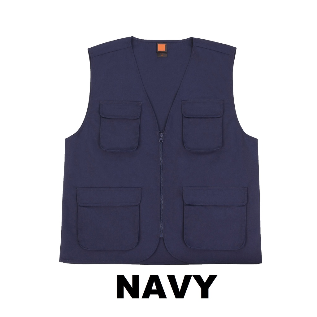 Fisherman Vest & Hat Topi - Casual Fishing Vest / Rompi pancing - Black/Navy/Khaki VT0302/VT0301/VT0311 VT03 OREN SPORT