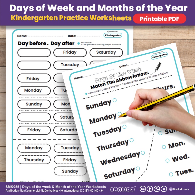 cut and paste months of the year worksheets