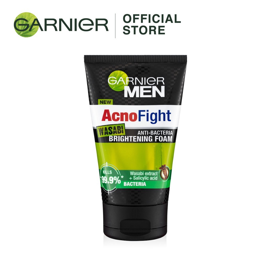 Garnier Men Acno Fight Anti-Acne Wasabi Brightening Face Wash (100ml ...