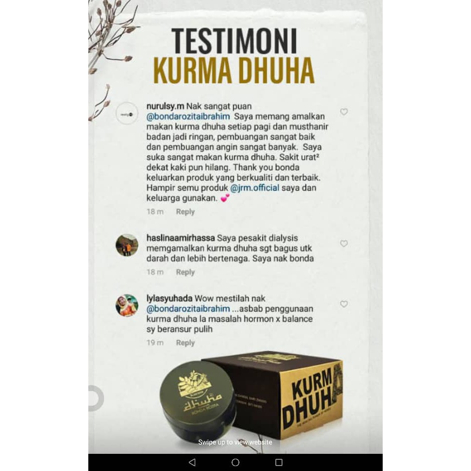 Buy Kurma Dhuha Bonda Rozita Jamu Ratu Malaya Jrm Original Seetracker Malaysia