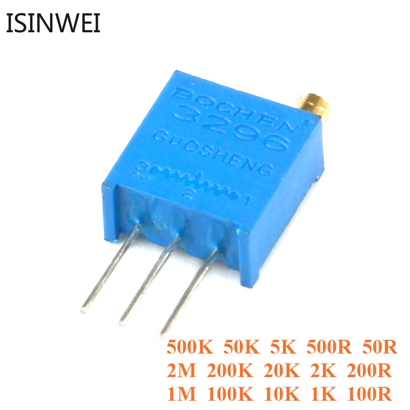 10pcs Blue White 2M OHM Resistance Adjustable Resistor 