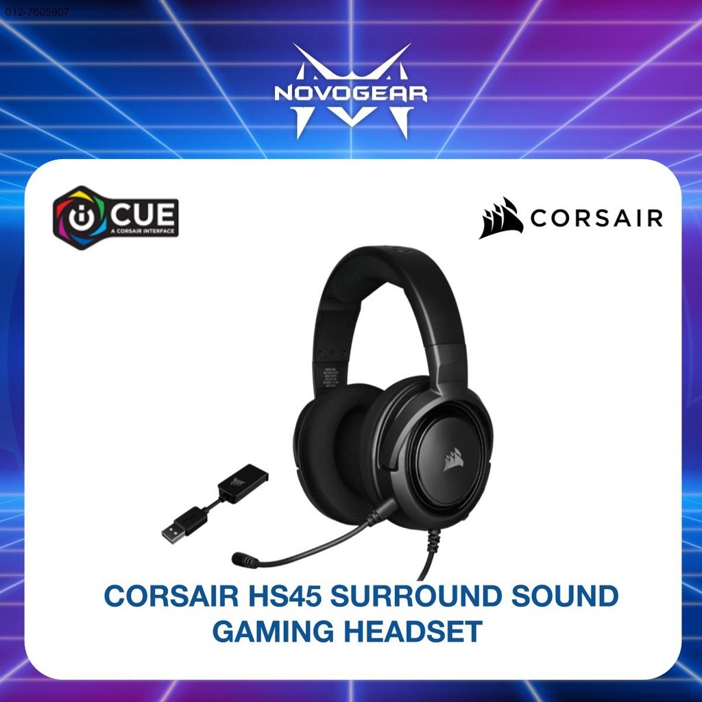 CORSAIR HS45 SURROUND SOUND GAMING HEADSET(CA-9011220-AP) | Shopee Malaysia