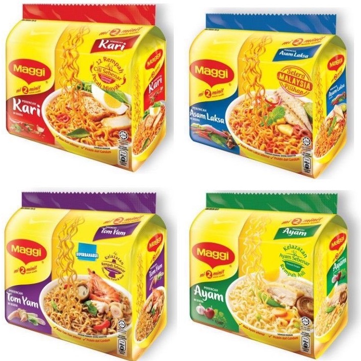 Maggi 2 Minute Mee Noodles Instant Noodles Maggie Mee (Curry / Chicken ...