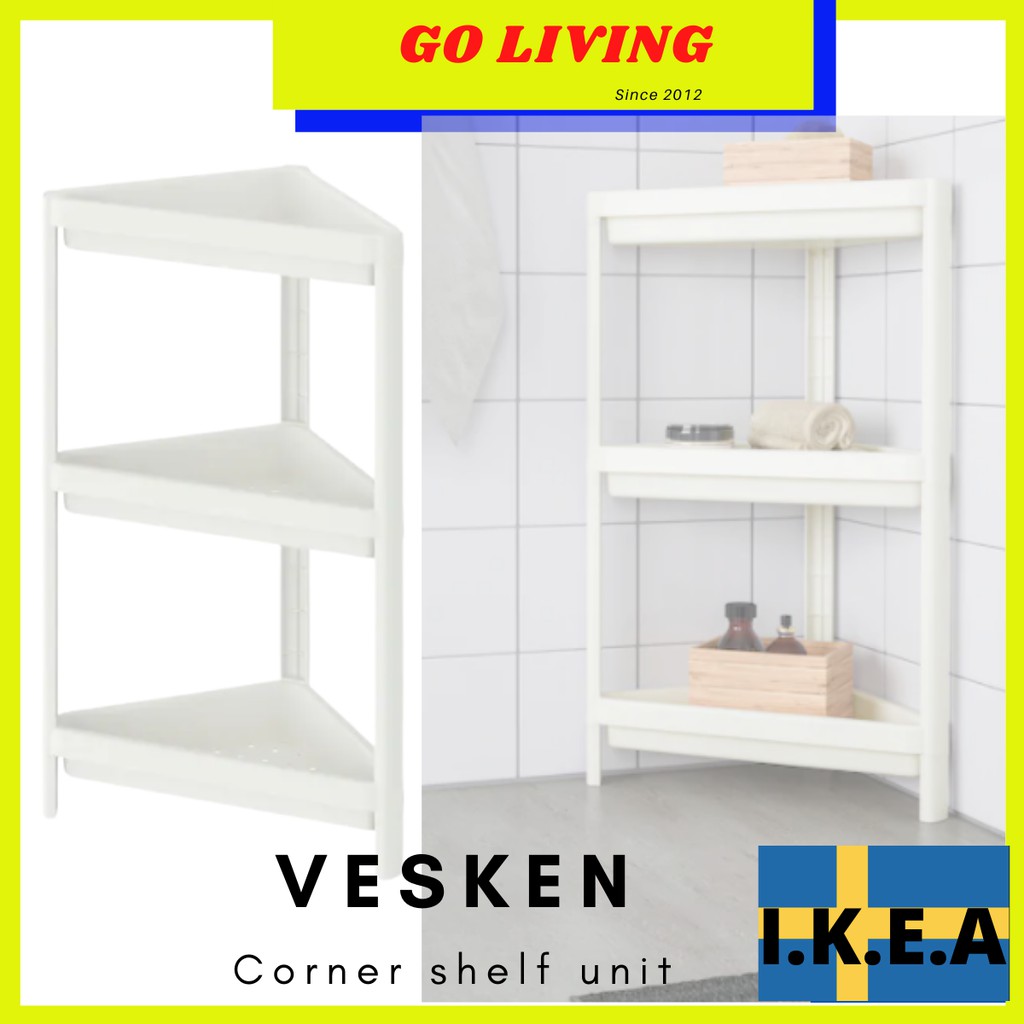 IKEA Unit Para Penjuru /3TIER Plastic Corner shelf unit Kitchen Multipurpose Storage Space