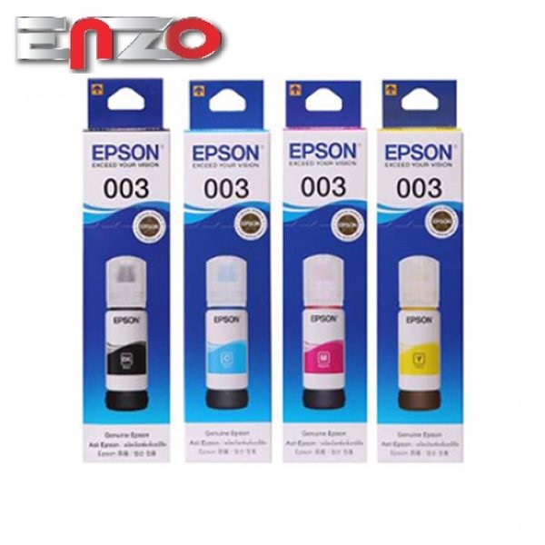 EPSON 003 REFIL INK ORIGINAL BLACK C/M/Y FOR PRINTER L3110 L3150 L5190 ...