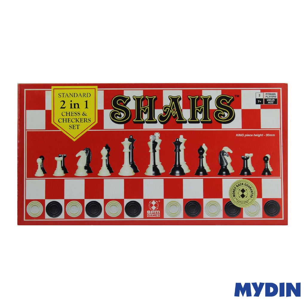 Shahs Standard 2in1 Chess &amp; Checkers Set SPM88 #Indooractivity