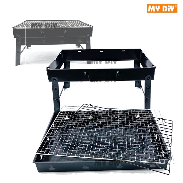 Mydiysdnbhd 43cm Bbq Grill Foldable Portable Outdoor Folding Barbecue Charcoal Picnic Campaign Cook Big Size 43cm Shopee Malaysia