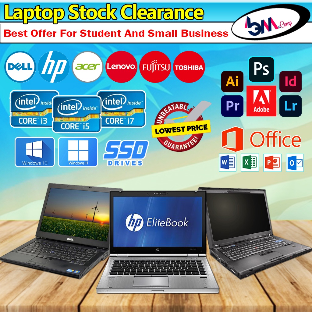 Laptop Clearance Sale of Mix Models Core 2 Duo / Core i3 / Core i5