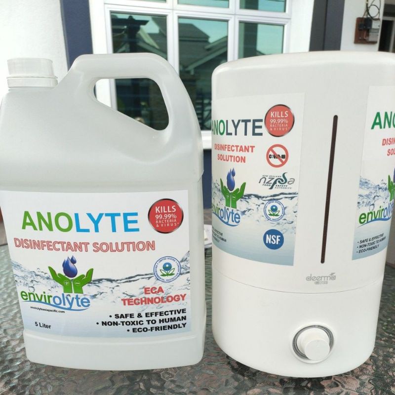 Anolyte disinfectant solution