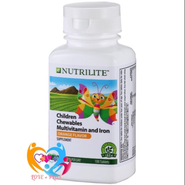 NUTRILITE Chewables Multivitamin and Iron Supplement (100 tab) | Shopee ...