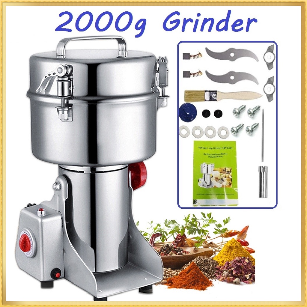 2000g Grinder Grains Spices Hebals Cereals Coffee Dry Food Grinder Miller