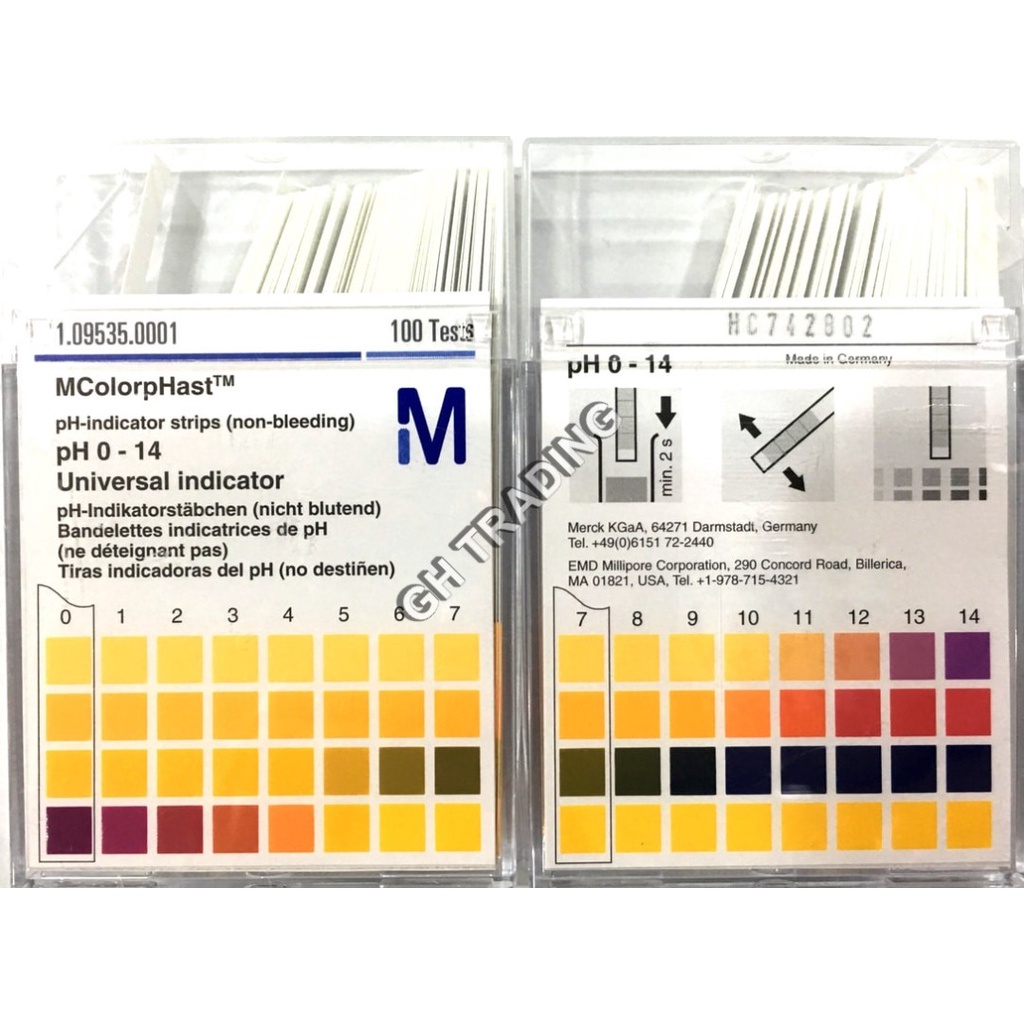 MERCK MQuant pH Paper Strips NonBleeding Universal Indicator Shopee