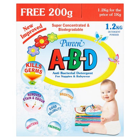 Pureen A-B-D Anti Bacterial Detergent Powder 1kg + Free 200g