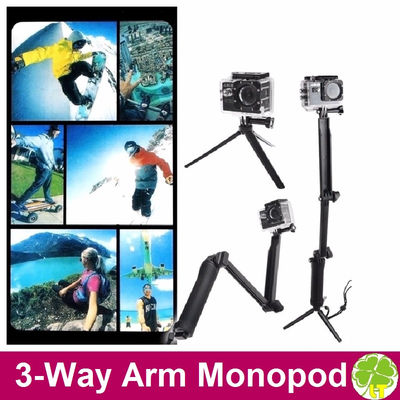 3Way Arm Monopod + Tripod (Extend up to 62cm /Suitable for all Action