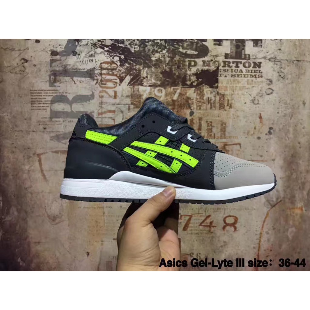 asics gel lyte iii grey green