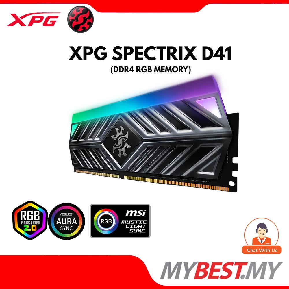 ADATA XPG SPECTRIX D41 8GB DDR4 3200MHZ | Shopee Malaysia