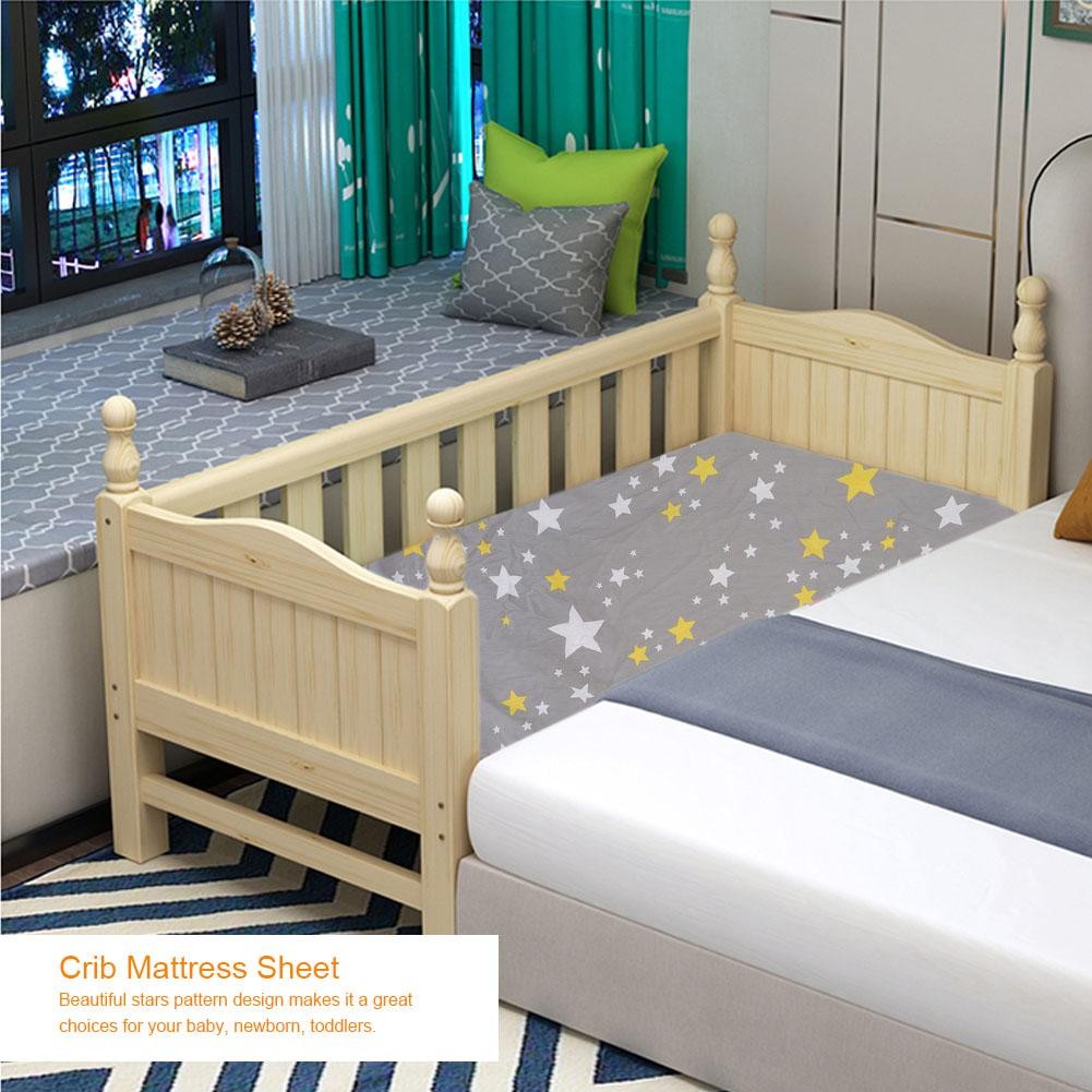 Stars Pattern Cotton Baby Bed Fitted Sheet Newborn Infant Toddler