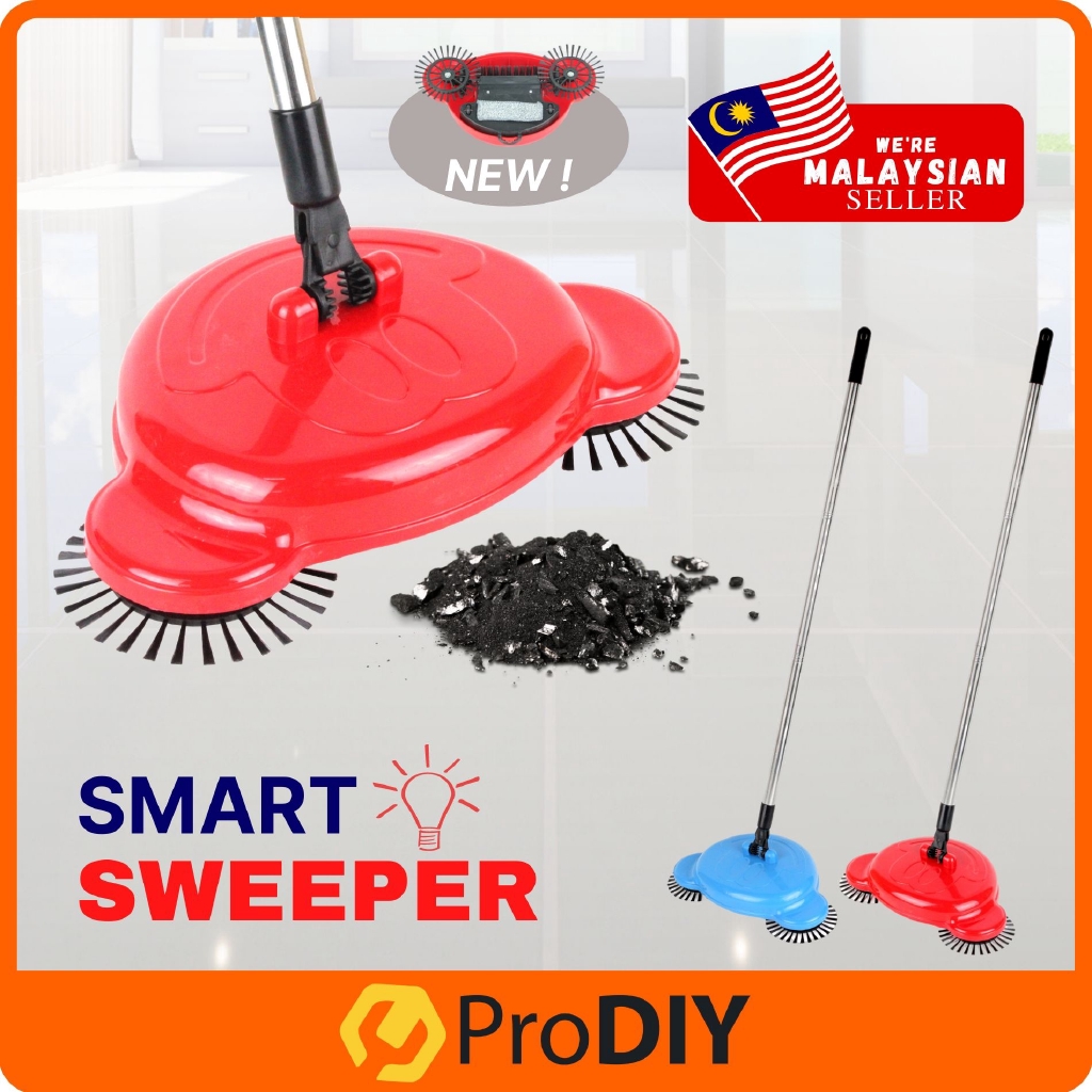 Smart Hand Sweeper Cartoon Traction Sweep Drag All-In-One Manual Sweeper Broom Dust Cleaning Penyapu Sampah RANDOM COLOR