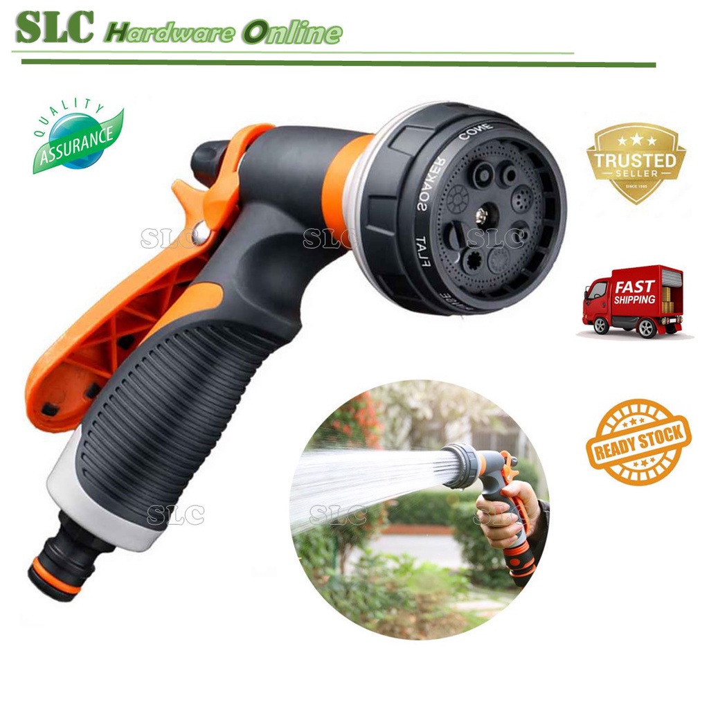 Garden Spray Nozzle 8 Spraying Pattern Mode High Pressure Nozzle Saving ...