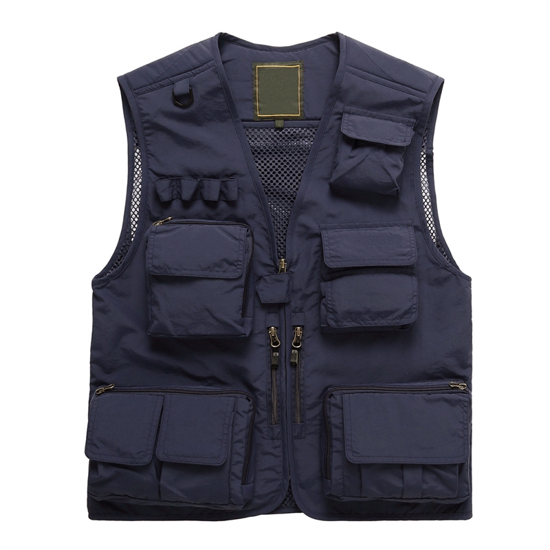 Men's Fishing Vest with Multi-Pocket Zip for Photography / Hunting / Travel  Outdoor Sport-Shipped from JB(ready stock) L