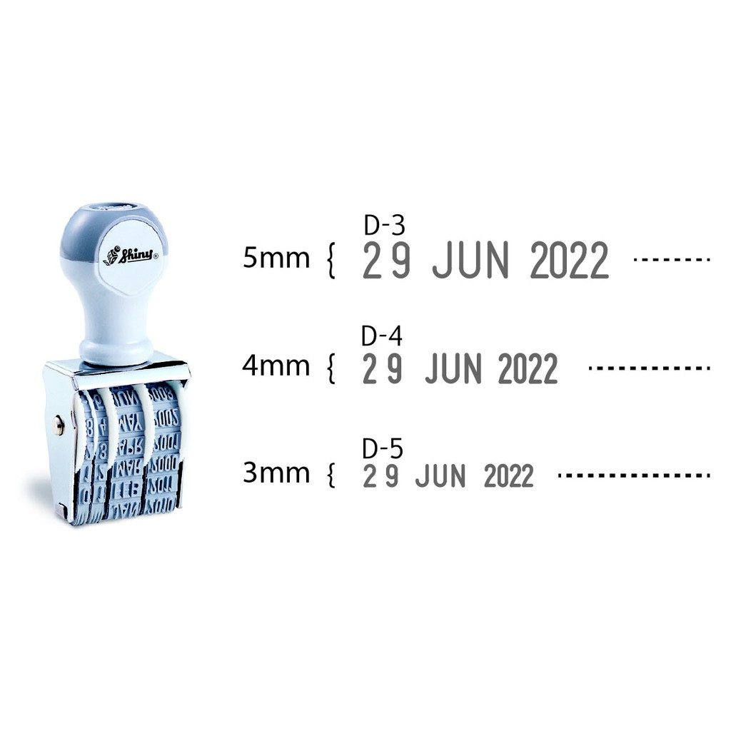 Shiny D-5 3mm Date Stamp