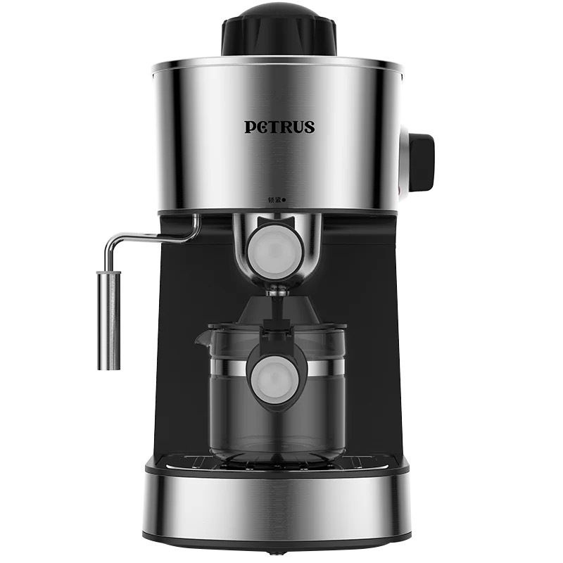 PETRUS Italian 5 Bars Coffee Machine Household Mini Coffee Pot Automatic Steam Milk Foam 800W