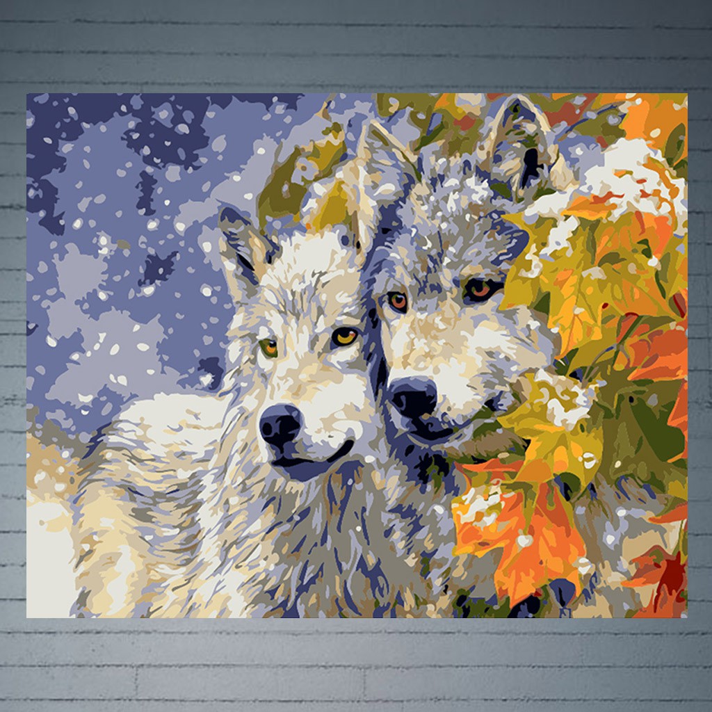 Decor Painting Wolf Diy Digital Oil Painting Paint By Number Canvas Room Decor