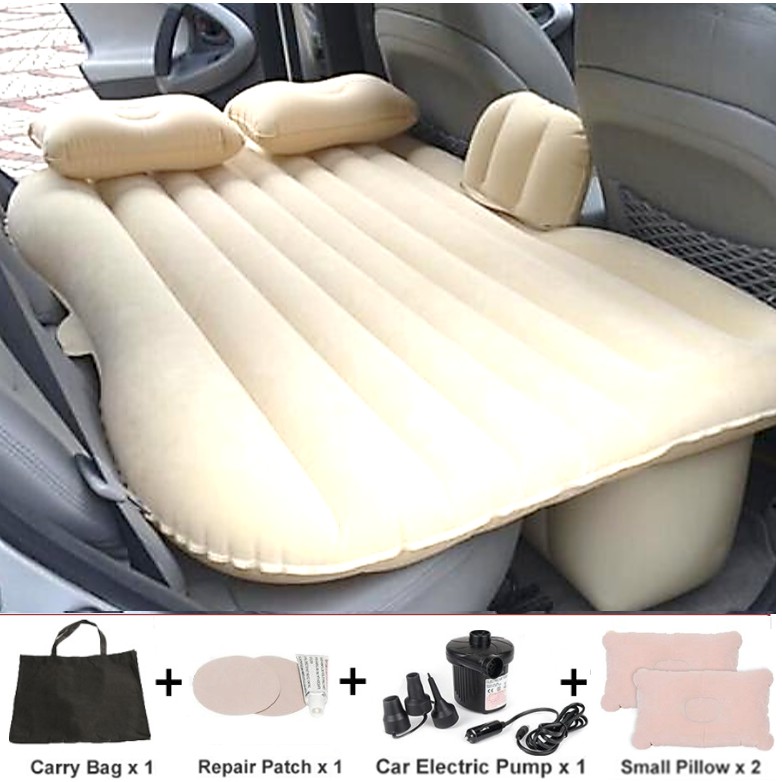 FULL SET Inflatable Car Bed Car Sofa Air Mattress for Backseat + 2 Pillows + Air Pump tilam kereta
