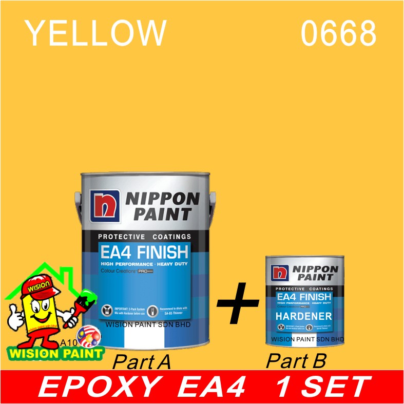 YELLOW 0668 ( 5L ) EA4 FINISH / EA 4 NIPPON PAINT PROTECTIVE COATING / HIGH PERFORMANCE / HEAVY