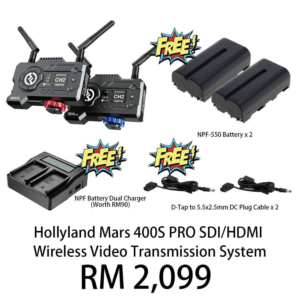 (Ready Stock) Hollyland Mars 400S PRO SDI/HDMI Wireless Video Transmission System Shopee Malaysia