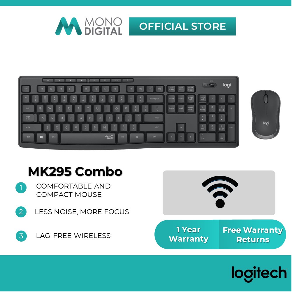 Logitech MK295 Silent Wireless Keyboard Mouse Combo (920-009814)