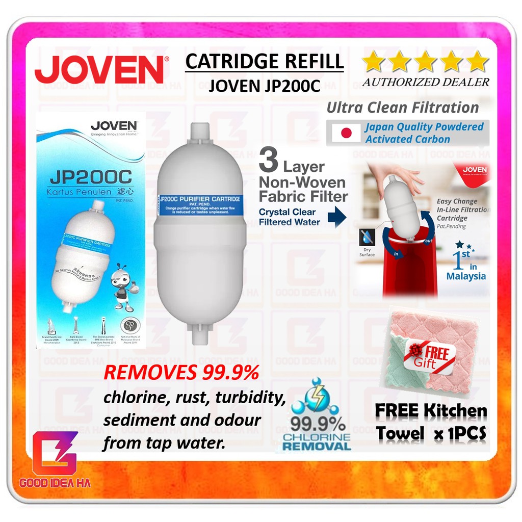 *FREE Kitchen Towel* JOVEN JP200C Water Purifier (Catridge refill) for JP200 Water Filter