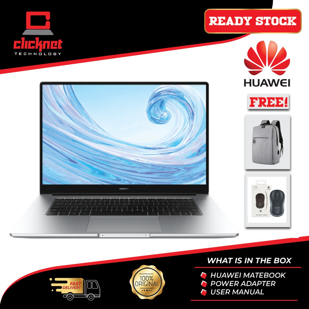 HUAWEI MATEBOOK D15 i3 Laptop (I3-10110U, 8GB, 256GB SSD, 15.6'' SILVER ...