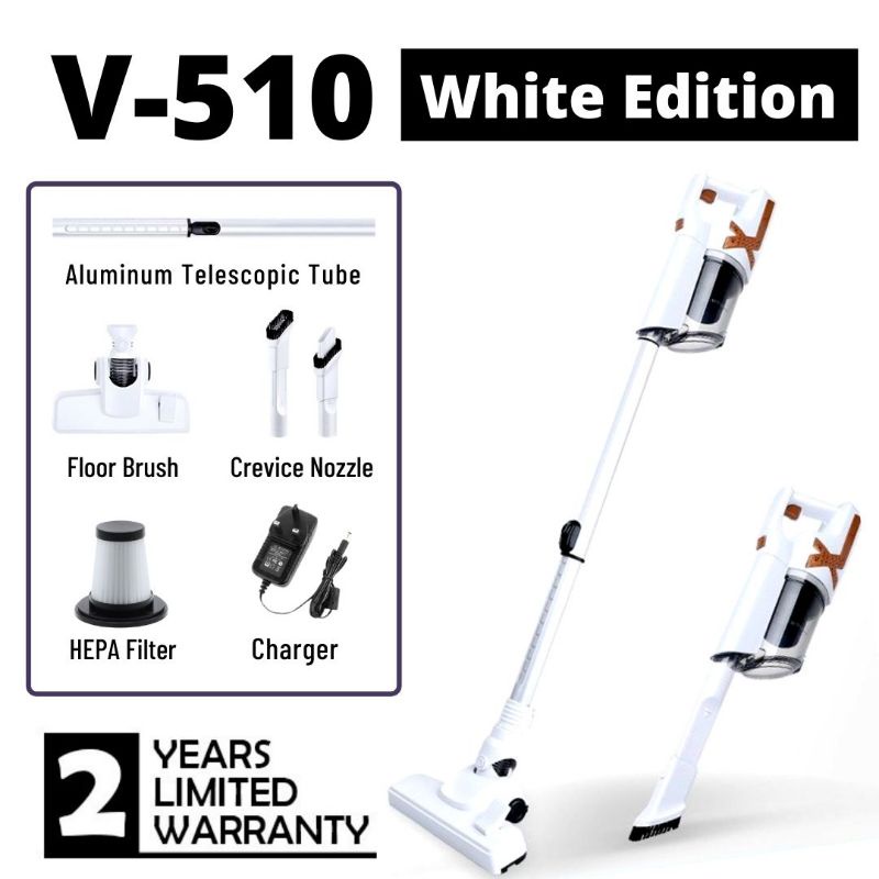 shopee: PerySmith Cordless Vacuum Cleaner 20000pa X20 PRO Xtreme Series SUPER Light Weight Wireless Bagless Vacuum (0:3:Option:V510 White Edition;:::)