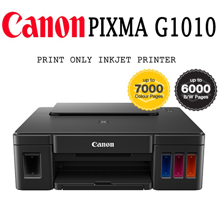 Canon PIXMA G1010 Refillable Ink Tank Single Function Inkjet Printer ...