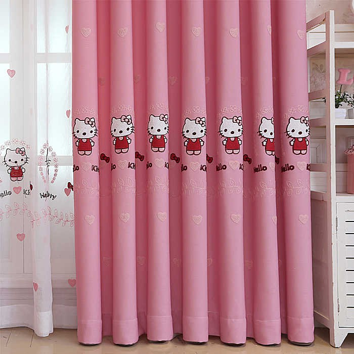 Lovely Pink Hello  Kitty  Curtain for Living Room Bedroom 