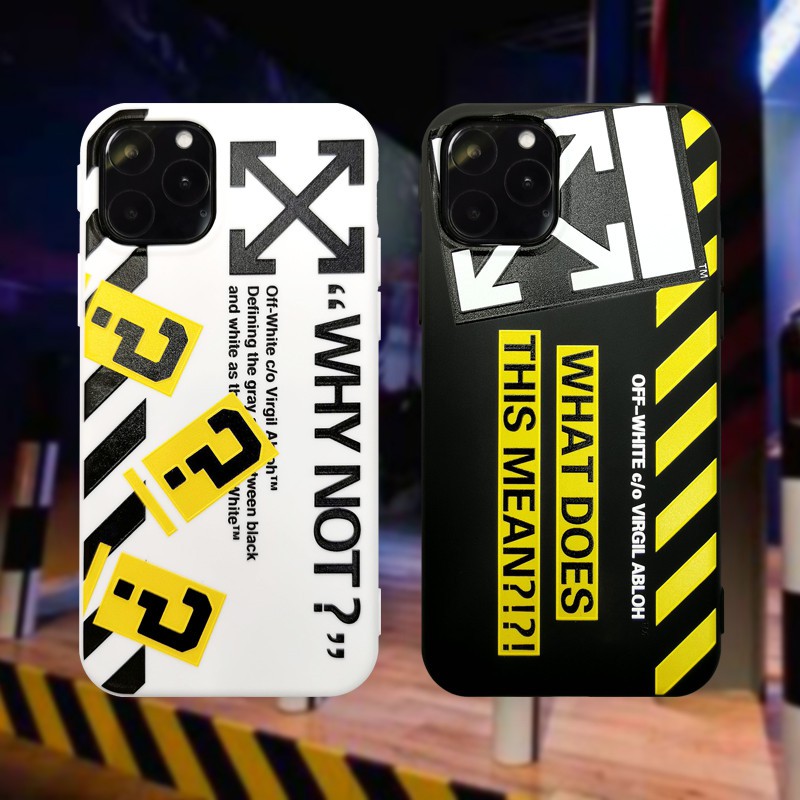 Iphone 11 I12 Xmax Xr Off White Tide Brand Phone Case I7 8plus Se2 Silicone Shopee Malaysia