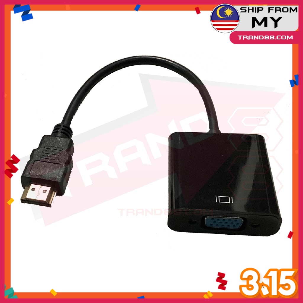 1080P HDMI to VGA Video Converter Adapter Cable 