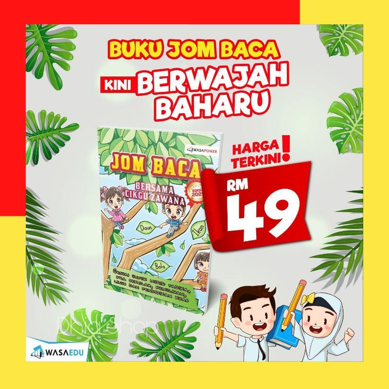 Buku Pra Sekolah Tadika Jom Baca Bersama Cikgu Zawana New Edition 2021 ...