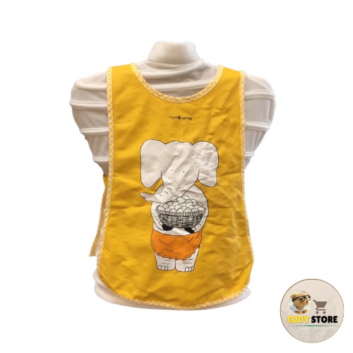 Secondhand Baby Bib With Yellow Elephant Pattern