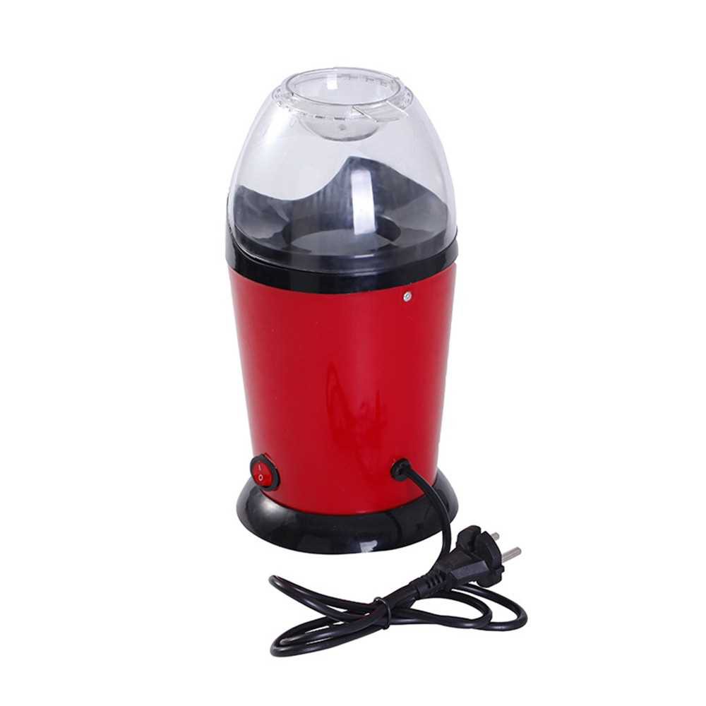 Automatic Mini Popcorn Machine Household Healthy Hot Air Popcorn Popper Maker with Measuring Cup Easy to Operate 1200W 